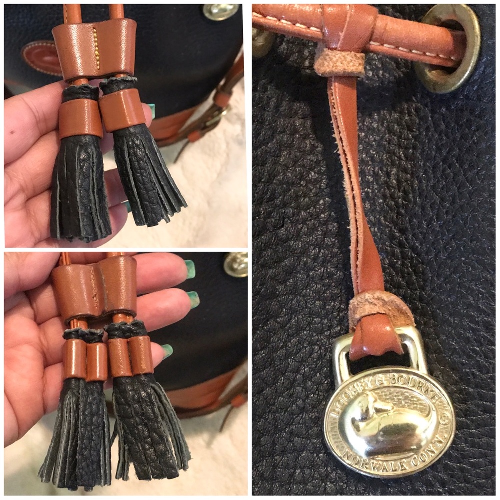 ❌👑✅PRICE FIRM✅Vintage Genuine Leather Dooney & Bourke Bucket Drawstring Bag - Picture 2 of 11
